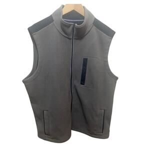 Brooks Brothers Full Zip Fleece Vest Polyester Full Zip Gray Men's Size XXL